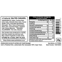 O'Natural Raw Chocolate Superfood Bar - Salted Caramel